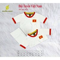 Quần Áo Bóng Đá, Đồ Đá Banh TRẺ EM đội tuyển Việt Nam trắng