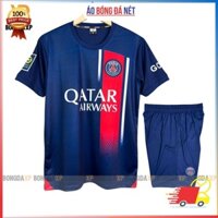 Quần áo bóng đá, đồ đá banh CLB PSG Xanh Đen Sân nhà 2023 Vải thun lạnh cao cấp D