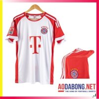 Quần Áo Bóng Đá, Đồ Đá Banh Bayern Trắng 2023 2024 Thun Lạnh Cao Cấp, Không Nhăn, Không Xù Lông T