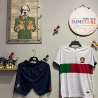 Quần Áo Bóng Đá Đội Tuyển Bồ Đào Nha Trắng 22 JP - Áo Đấu Hot 2022, Cực Đẹp