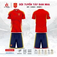Quần Áo Bóng Đá Đội Tuyển Tây Ban Nha Đỏ Sân Nhà 2024-2025