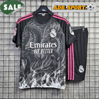 Quần Áo Bóng Đá Real Madrid Đen Dragon vừa được ra mắt siêu đẹp , Hàng thiết kế chất vãi thun lạnh cao cấp dày dặn