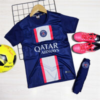 Quần áo bóng đá trẻ em PSG sân nhà xanh đen 2022-23