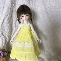 Quần áo búp bê BJD váy có dây đeo tươi mới dễ thương dịu dàng váy búp bê 30cm