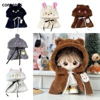 Quần áo búp bê COFORDOS, Phim hoạt hình lông động vật thay đổi tai Trò chơi thay đồ búp bê Áo choàng sang trọng, Trang phục thay thế nhiều màu Đạo cụ ảnh Khăn choàng có mũ trùm đầu búp bê Búp bê nhồi bông