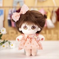 Quần áo búp bê cotton, váy chiffon màu hồng dưa hấu, váy dây nhiều màu sắc, đồ chơi búp bê 20cm, quần áo búp bê nổi tiếng