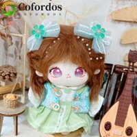 Quần áo búp bê Cotton COFORDOS, Váy xanh Kawaii Quần áo búp bê Cotton 20cm, Búp bê thêu chéo phong cách Trung Quốc Trang phục Mini Quần áo búp bê sang trọng Búp bê Cotton 20cm