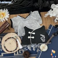 Quần áo búp bê LEETERUN, Đồ chơi búp bê phong cách Trung Quốc Bộ đồ, Thời trang chất lượng cao Áo khoác cổ DIY dễ thương 20cm Búp bê Cotton