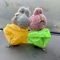 Quần áo búp bê mặt dây chuyền 17cm quần áo trẻ em Labubu móc khóa nhựa dẻo Bộ búp bê Labubu Mickey dễ thương