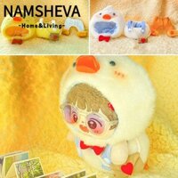 Quần Áo Búp Bê NAMSHEVA, Trang Phục Thay Thế 20cm Búp Bê Bộ Đồ Ngủ Vịt Sang Trọng, Thay Đổi Trò Chơi Trang Điểm Nhà Chơi Màu Vàng Trắng Mini Hoạt Hình Vịt Áo liền quần Đồ Chơi