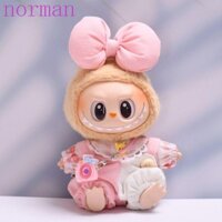 Quần Áo Búp Bê NORMAN Labubububu, Phong Cách Người Yêu Nơ Lớn Ngồi Labubububutu Vải Thời Gian, Trang Phục Đồ Chơi Camera Handmade DIY 17cm Búp Bê Sang Trọng Quần Áo Trẻ Em Quà Tặng