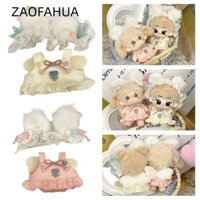 Quần áo búp bê ZAOFAHUA, Bộ váy thu nhỏ màu vàng hồng 10cm, Trang phục thay thế sáng tạo Trang phục thay thế cánh thiên thần Trò chơi Váy nón búp bê Bộ đồ búp bê nhồi bông