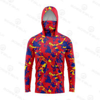 Quần áo câu cá mới trùm đầu che quần áo câu cá Bảo vệ mặt trời mùa hè Những người đàn ông phải đối mặt với áo mặt nạ