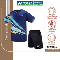 Quần áo cầu lông Yonex, Lining, Victor, bộ quần áo thể thao cao cấp vải thun lạnh, nhẹ, mát bền mã Y035