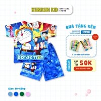 Quần áo cho bé trai In 3D hình Doraemon size đại 10-60kg Kunkun Kid TP009-1054-1066&BL146 - Đồ bộ trẻ em 3-12 tuổi.