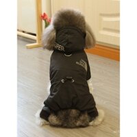 Quần áo cho chó mùa đông chống nước thể thao áo khoác cotton dày cho chó bốn chân quần áo thú cưng phong cách mùa thu đông cho chó Bichon Teddy