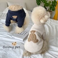 Quần áo chó mùa xuân thu đông dày dạn, quần áo cho thú cưng, quần áo cho mèo, chó Teddy, Bichon, chó nhỏ dễ thương DDP
