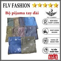 Quần Áo Cho Ông, Đồ bộ Pijama Tay Dài Trung Niên vải kate loại 1 cao cấp mặc nhà chất vải kate thoáng mát