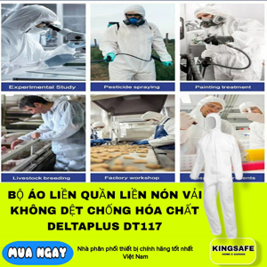 Quần áo chống hóa chất Deltaplus DT117