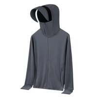 Quần áo chống nắng mùa hè Áo khoác có mũ trùm đầu có khóa kéo dành cho nam 10 màu che mặt và áo khoác thấm mồ hôi thoáng khí