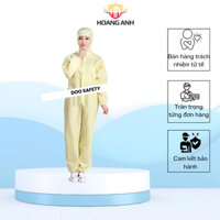 Quần áo chống tĩnh điện liền quần màu vàng K-05