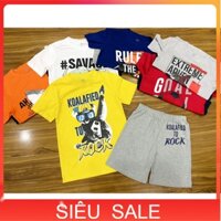 Quần áo cộc tay bé trai 5-18 tuổi hàng GAP Việt Nam xuất khẩu, Bộ hè cho bé size đại vải cotton thấm hút mồ hkhẩu