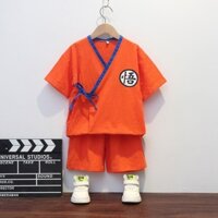 Quần áo Cosplay bốn chiều Quần áo hấp mồ hôi trẻ em Bộ đồ ngắn tay Dragon Ball Son Goku