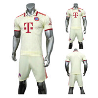 Quần áo đá banh Bayern 2025 màu kem CÓ IN TÊN SỐ
