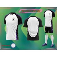 Quần áo đá banh Đức 2024 màu trắng đen vải mè Hàn Quốc CÓ IN TÊN SỐ