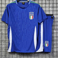 Quần áo đá banh Ý Italia Sân Nhà 2024 - Thun Lạnh Việt Nam cao Cấp