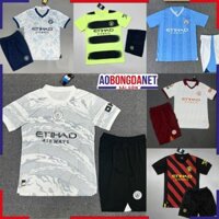 Quần Áo Đá Bóng Thái Lan, Đồ Đá Banh Clb Man City Mùa Mới Nhất 23-24 Chất Vải Mè Caro Thoáng Khí Thấm Hút Mồ Hôi