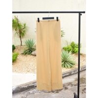 Quần áo dài GAGO Brand ống rộng suông thời trang màu vàng nhạt GO4201