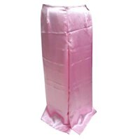 Quần áo dài nữ ống suông chất liệu phi bóng - L - Hồng phấn