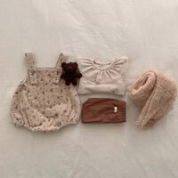 Quần áo đi chơi cho bé Quần áo mùa thu đông Phiên bản Hàn Quốc Quần áo trẻ em Dây đeo Túi Quần áo xì hơi FAEM