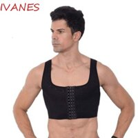Quần áo định hình ngực nam IVANES, Quần lót bó sát định hình ngực tập thể dục, nâng mềm lưng thoáng khí không tay Giảm béo thể thao