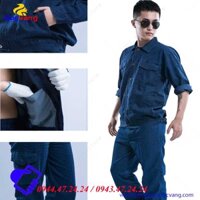 Quần áo Jean may sẵn xanh đen Thợ điện thợ hàn túi hộp hàng có sẵn