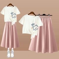 Quần Áo Mùa Hè 10 Tuổi Phiên Bản Hàn Quốc 12 Lớp 5 6 13 Trung Lớn Trẻ Em 14 Trường Tiểu Học Học Học Sinh Trung Học 15 Váy Bé Gái Bộ Đồ Hai Mảnh