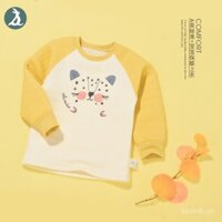 Quần áo mùa thu cho trẻ em Áo khoác giữ nhiệt loại A Áo len cơ bản Đồ lót không đường may cho bé trai và bé gái Áo dày bằng cotton nguyên chất