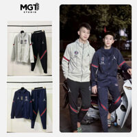 Quần áo nam boy phố Pa.ris - Bộ quần áo nam mùa đông Par.is khoá Logo Thời trang nam hottrend 2024 MGT STUDIO