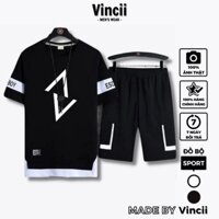 Quần Áo Nam Mùa Hè Vincii Đồ Bộ Thể Thao Cao Cấp Cotton Ngắn Tay Mềm Mịn Thấm Hút Mồ Hôi Set Mặc Nhà Đi Chơi