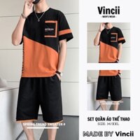 Quần Áo Nam Mùa Hè Vincii Đồ Bộ Thể Thao Cao Cấp Cotton Ngắn Tay Mềm Mịn Thấm Hút Mồ Hôi Set Mặc Nhà Đi Chơi