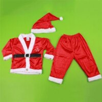 Quần áo ông già noel cho bé bằng chất liệu nhung mền mại EMA gối nệm cho người việt