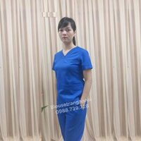 Quần áo phòng mổ, bộ scrubs cho bác sĩ - Blouse trắng Hà Nội - K100,M