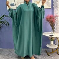Quần áo phụ nữ Hồi giáo mới Ramadan, đầm cổ đứng, tay áo cánh dơi, abaya OY4L