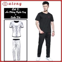 Quần Áo Sinh Nhiệt Giảm Cân Nam ATONY, Tráng Nano Bạc, Đổ Mồ Hôi, Đốt Mỡ, Ép Cân Nhanh (Áo + Quần)