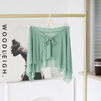 Quần Áo Tập Yoga Chống chói Khiêu Vũ Gạc Váy Nữ Một Mảnh Phối Ren Không Đều Hai Lớp Chống Vỡ