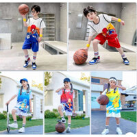 Quần áo thể thao trẻ em, bộ đồ bóng rổ trẻ em siêu hot hẻ 2023.