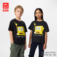 Quần Áo Trẻ Em Bé Trai Và Bé Gái Cha Mẹ-Con U-T SpongeBob In 100% Cotton Cao Cấp Áo Thun Cổ Tròn Tay Ngắn