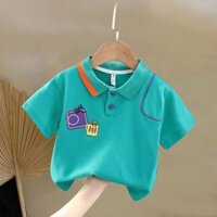 Quần áo trẻ em bé trai và bé gái áo polo cổ áo thoải mái hoạt hình
