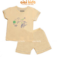 Quần Áo Trẻ Em Cici Kids- Bộ Cộc Tay In Hình Mây Và Vũ Trụ